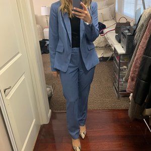 BANANA REPUBLIC CHAMBRAY WOOL WOMENS PANT SUIT